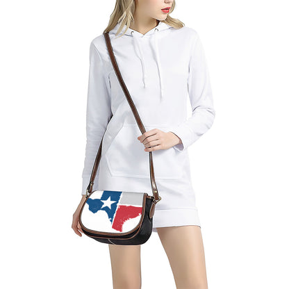 Texas State Flag Print Saddle Bag