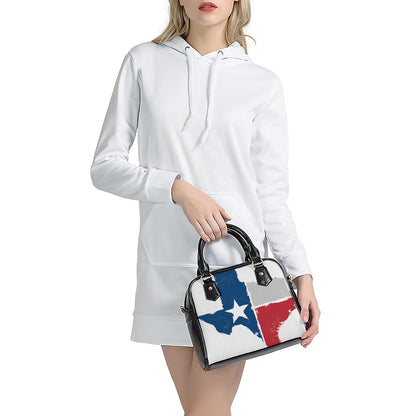 Texas State Flag Print Shoulder Handbag