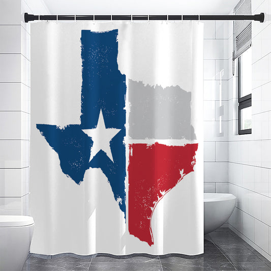 Texas State Flag Print Shower Curtain