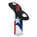 Texas State Flag Print Single Neoprene Wine Tote
