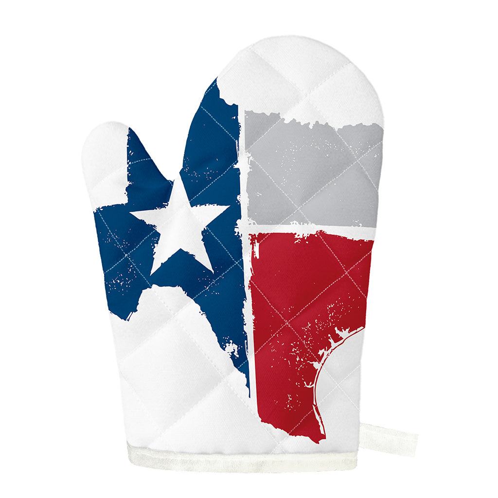 Texas State Flag Print Single Oven Mitt