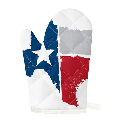 Texas State Flag Print Single Oven Mitt