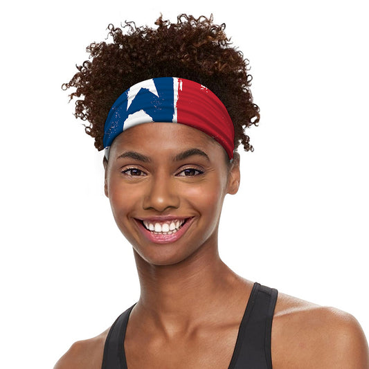 Texas State Flag Print Sports Headband