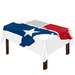 Texas State Flag Print Tablecloth