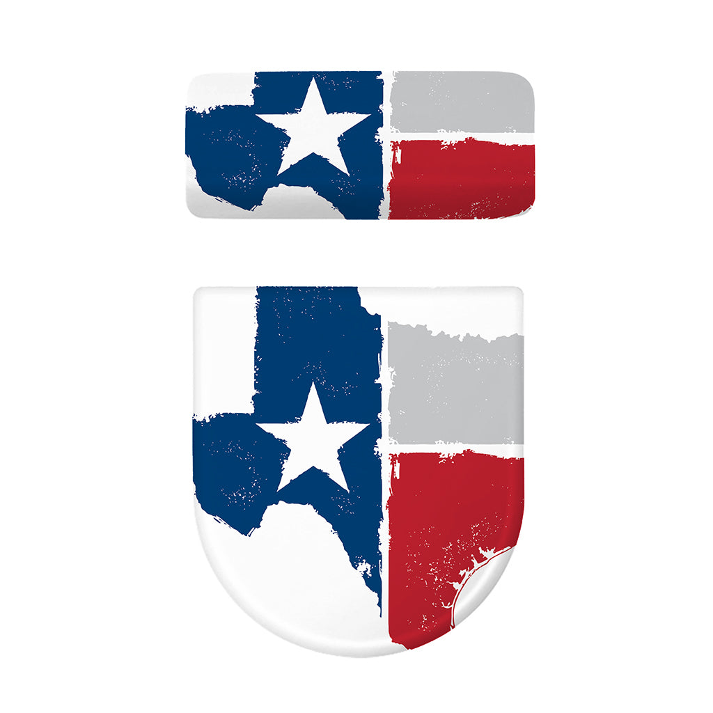Texas State Flag Print Toilet Lid And Tank Cover Set