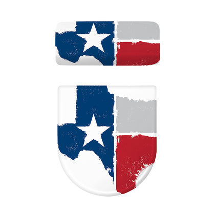 Texas State Flag Print Toilet Lid And Tank Cover Set