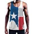 Texas State Flag Print Men's Workout Tank Top