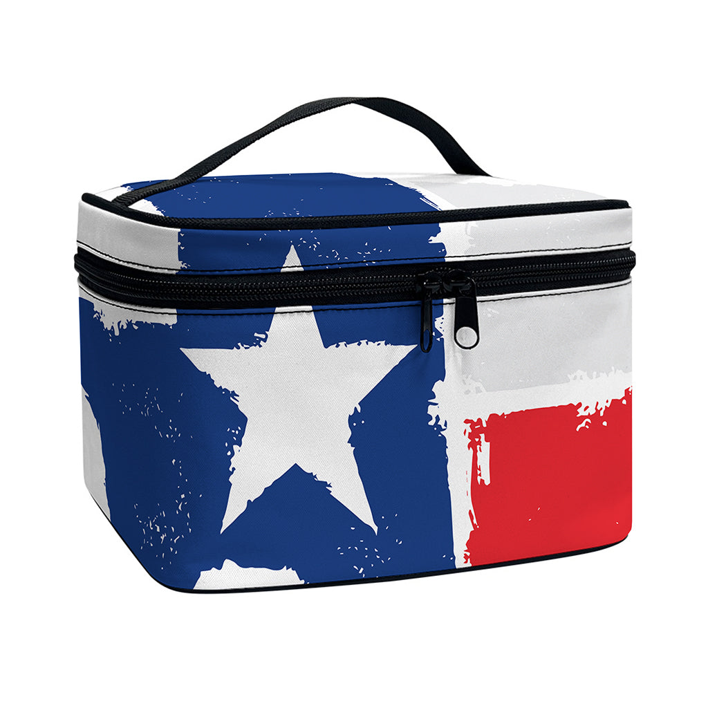 Texas State Flag Print Travel Makeup Bag