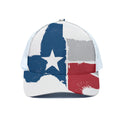 Texas State Flag Print White Mesh Trucker Hat