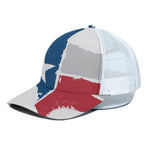 Texas State Flag Print White Mesh Trucker Cap