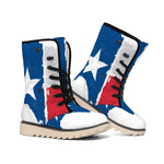Texas State Flag Print Winter Boots