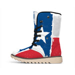 Texas State Flag Print Winter Boots