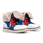 Texas State Flag Print Winter Boots