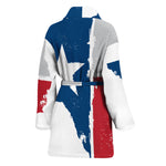 Texas State Flag Print Women's Bathrobe