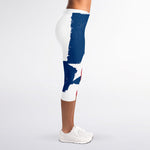 Texas State Flag Print Women's Capri Leggings