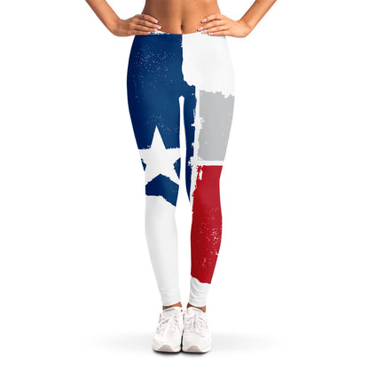Texas State Flag Print Women's Leggings