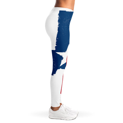 Texas State Flag Print Women's Leggings