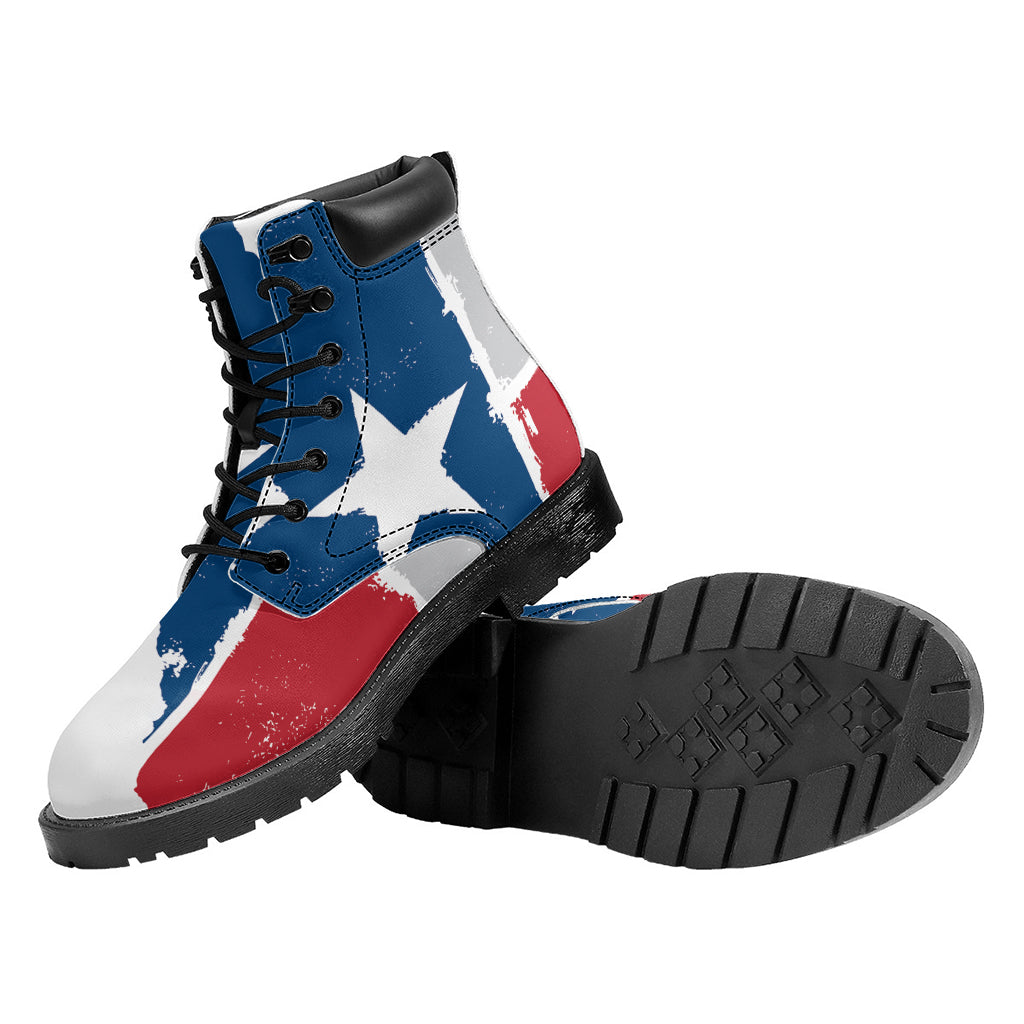 Texas State Flag Print Work Boots