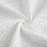 White Amaryllis Print Textured Short Sleeve Shirt
