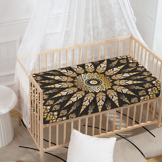 Thai Mandala Print Baby Crib Sheet
