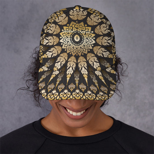 Thai Mandala Print Baseball Cap