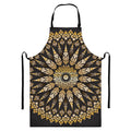 Thai Mandala Print Bib Apron With Pocket