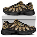 Thai Mandala Print Black Chunky Shoes