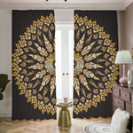 Thai Mandala Print Blackout Pencil Pleat Curtains