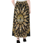 Thai Mandala Print Chiffon Maxi Skirt