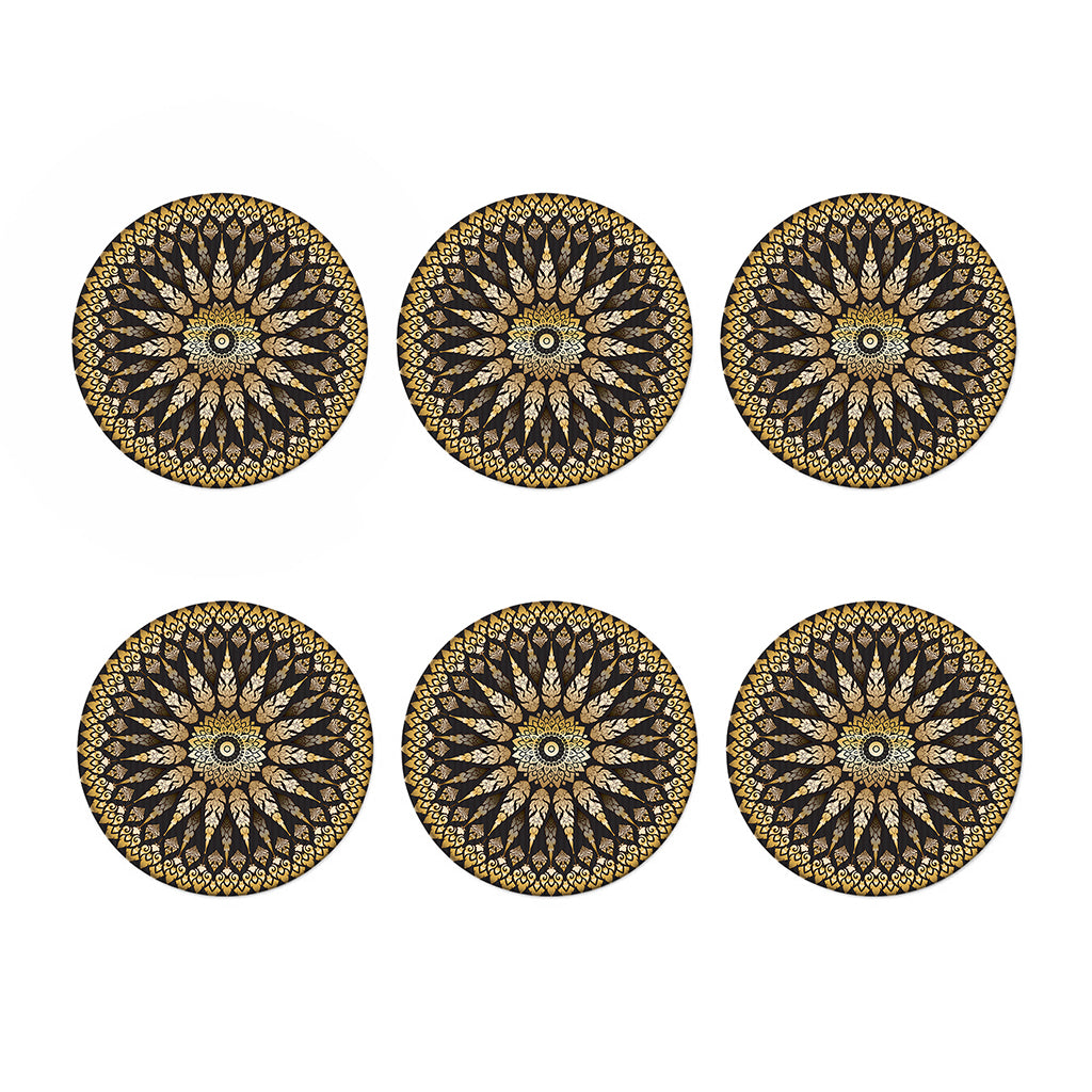 Thai Mandala Print Coaster Set