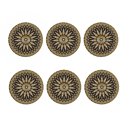 Thai Mandala Print Coaster Set