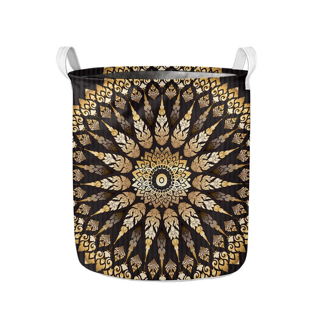Thai Mandala Print Collapsible Laundry Basket