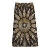 Thai Mandala Print Cotton Front Slit Maxi Skirt