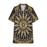 Thai Mandala Print Cotton Hawaiian Shirt