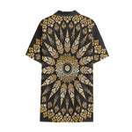 Thai Mandala Print Cotton Hawaiian Shirt