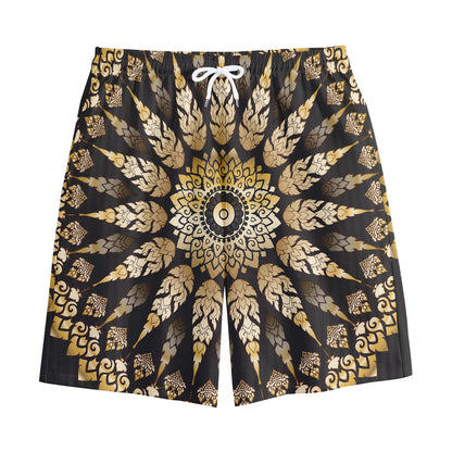 Thai Mandala Print Cotton Shorts
