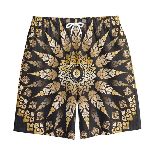 Thai Mandala Print Cotton Shorts