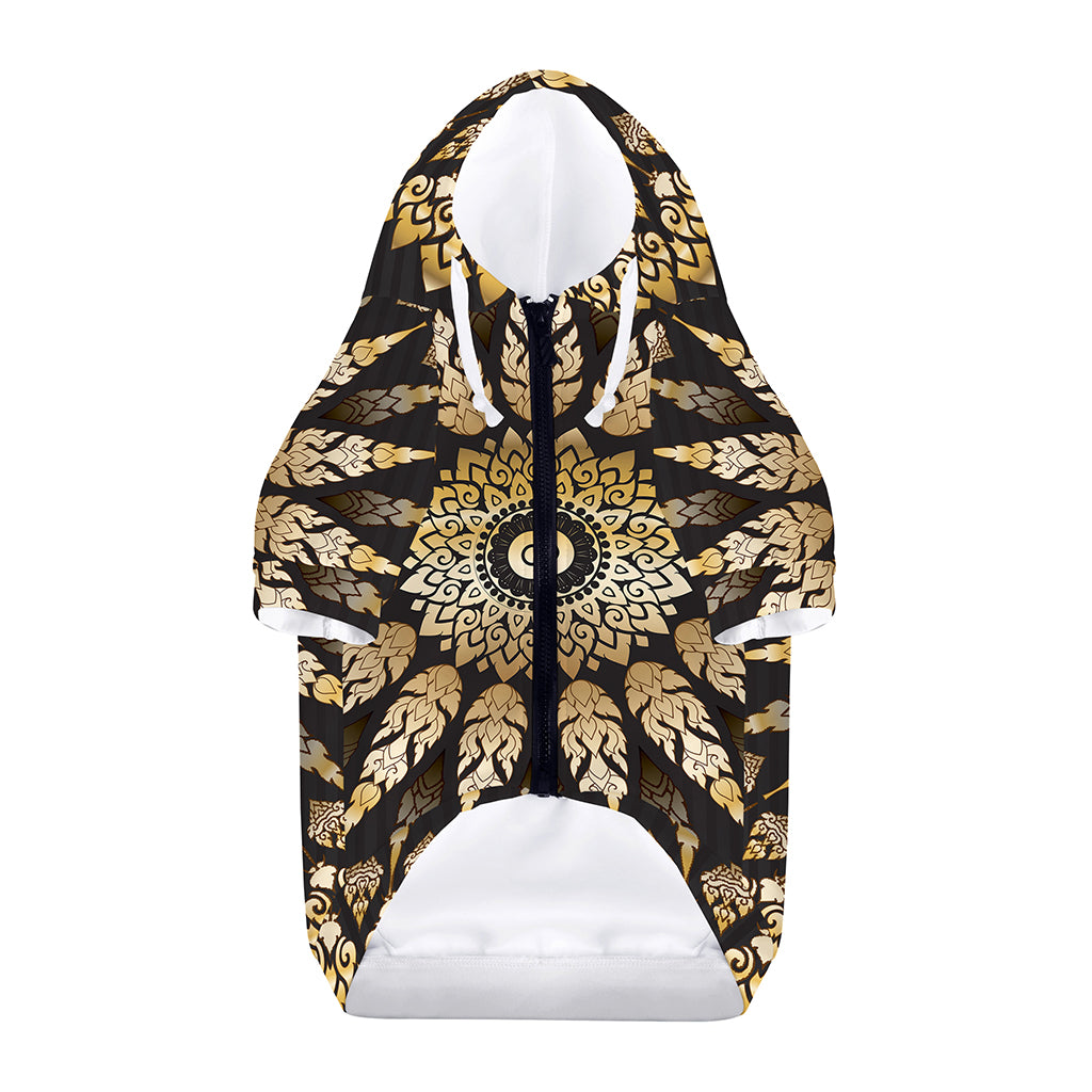 Thai Mandala Print Dog Zip Up Hoodie