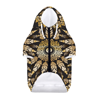 Thai Mandala Print Dog Zip Up Hoodie