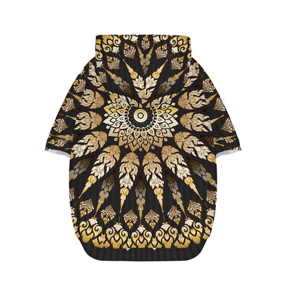 Thai Mandala Print Dog Zip Up Hoodie