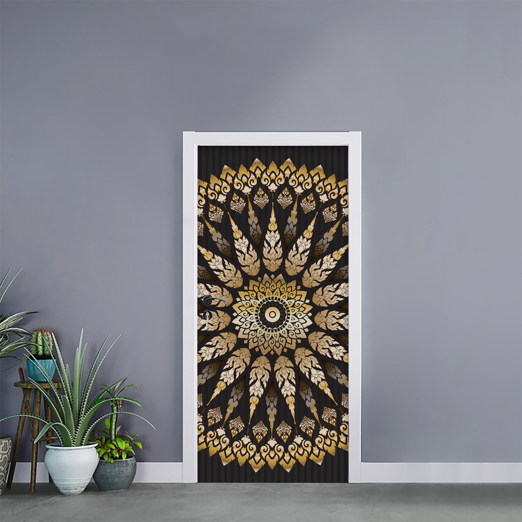 Thai Mandala Print Door Sticker