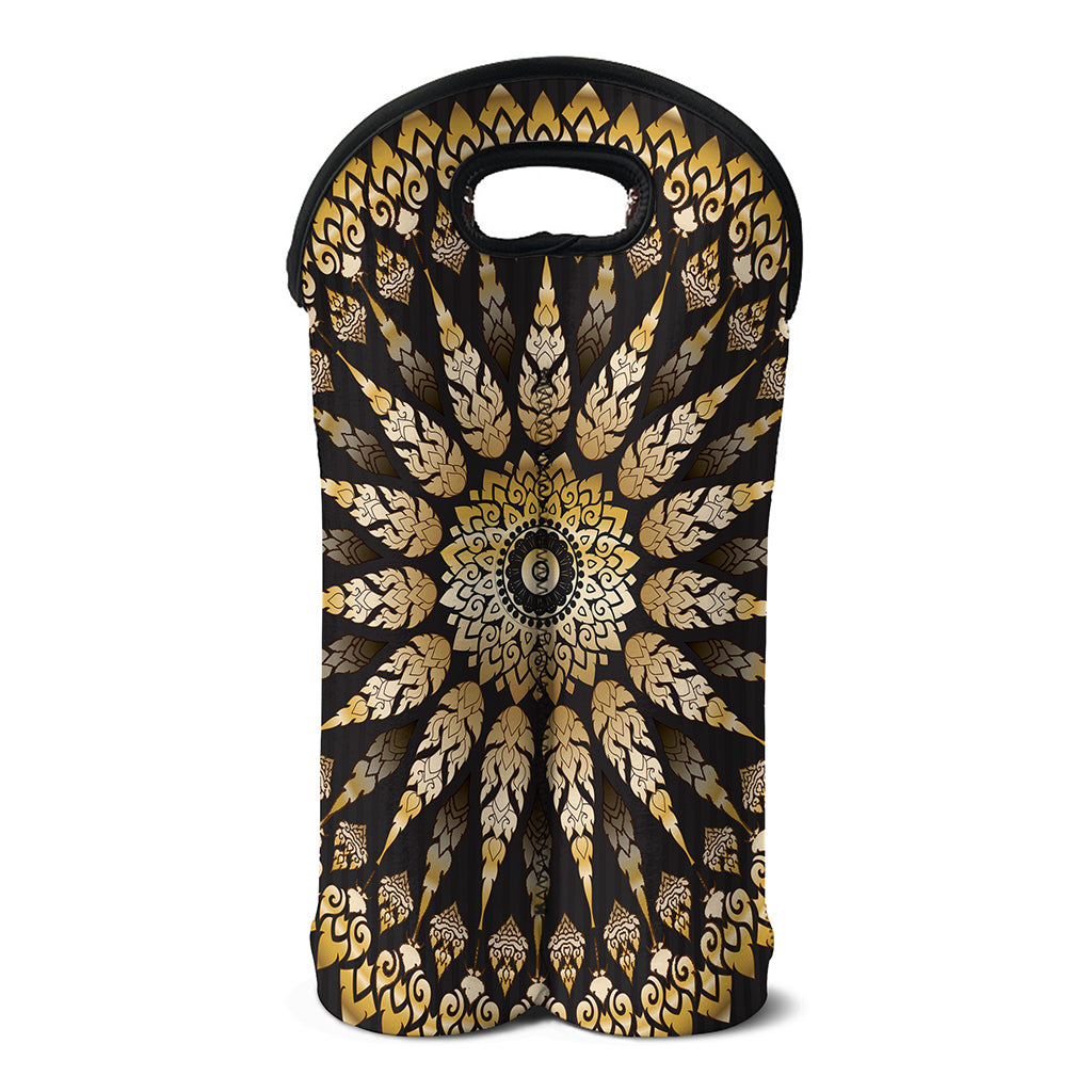 Thai Mandala Print Double Neoprene Wine Tote