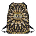 Thai Mandala Print Drawstring Backpack