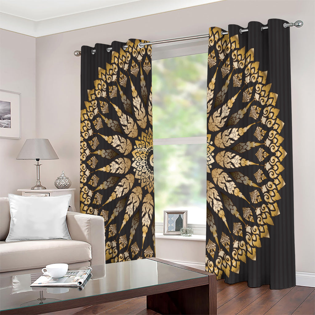 Thai Mandala Print Extra Wide Grommet Curtains