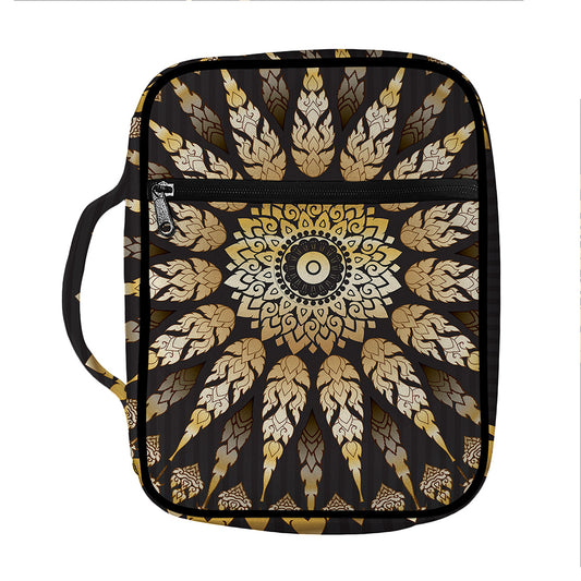 Thai Mandala Print Front Pocket Bible Bag