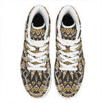 Thai Mandala Print High Top Leather Sneakers