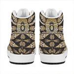 Thai Mandala Print High Top Leather Sneakers