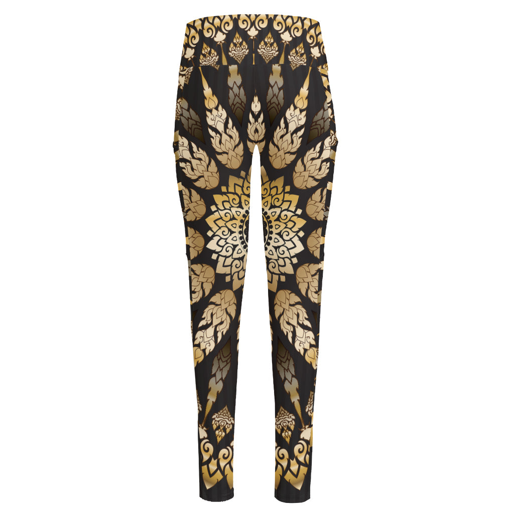 Thai Mandala Print High-Waisted Pocket Leggings