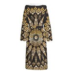 Thai Mandala Print Hooded Bathrobe