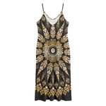 Thai Mandala Print Jersey Midi Cami Dress